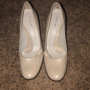 Fawno timbr bone leather heel shoes